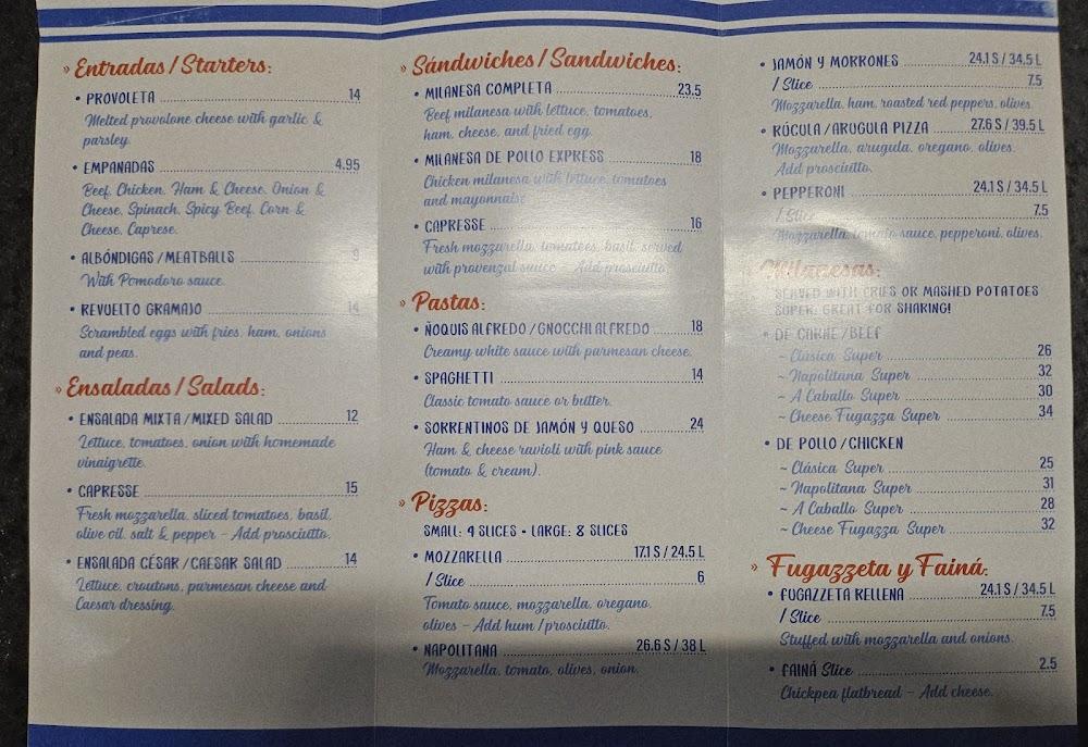 Banchero Express Weston Menu image 1